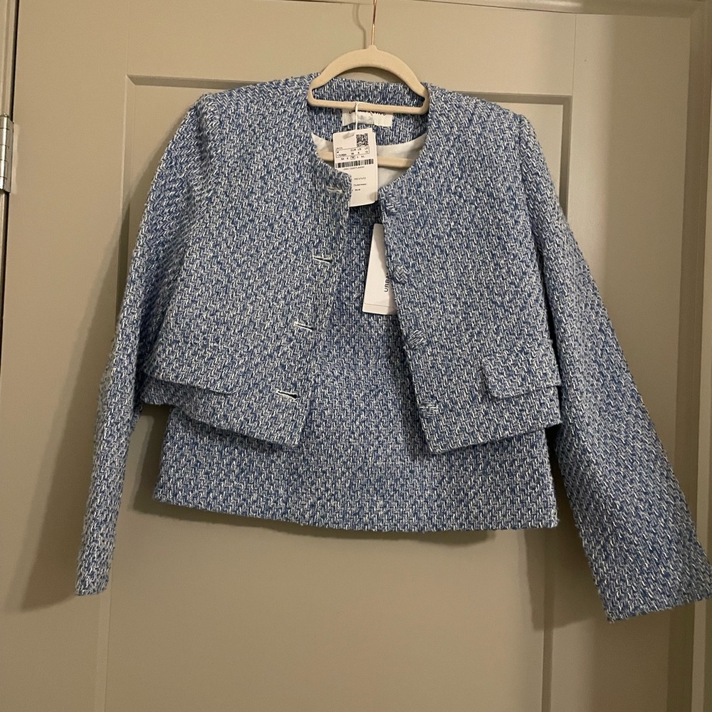NWT Urban Revivo blue skirt set size M